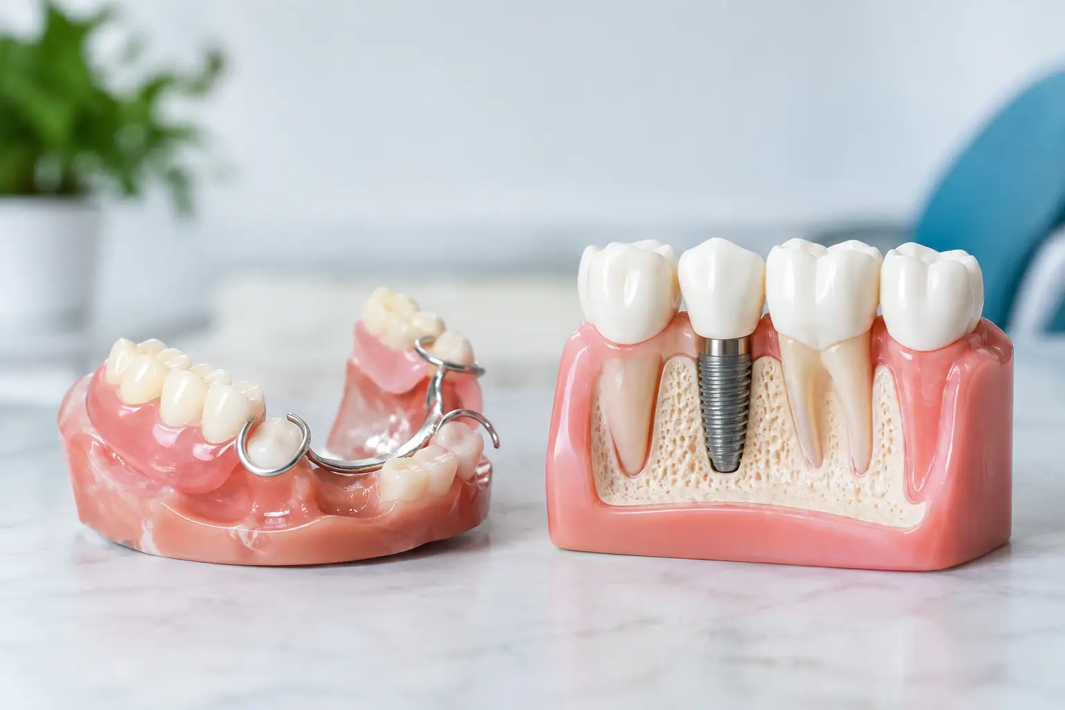 Partial Dentures Versus Implants Compared